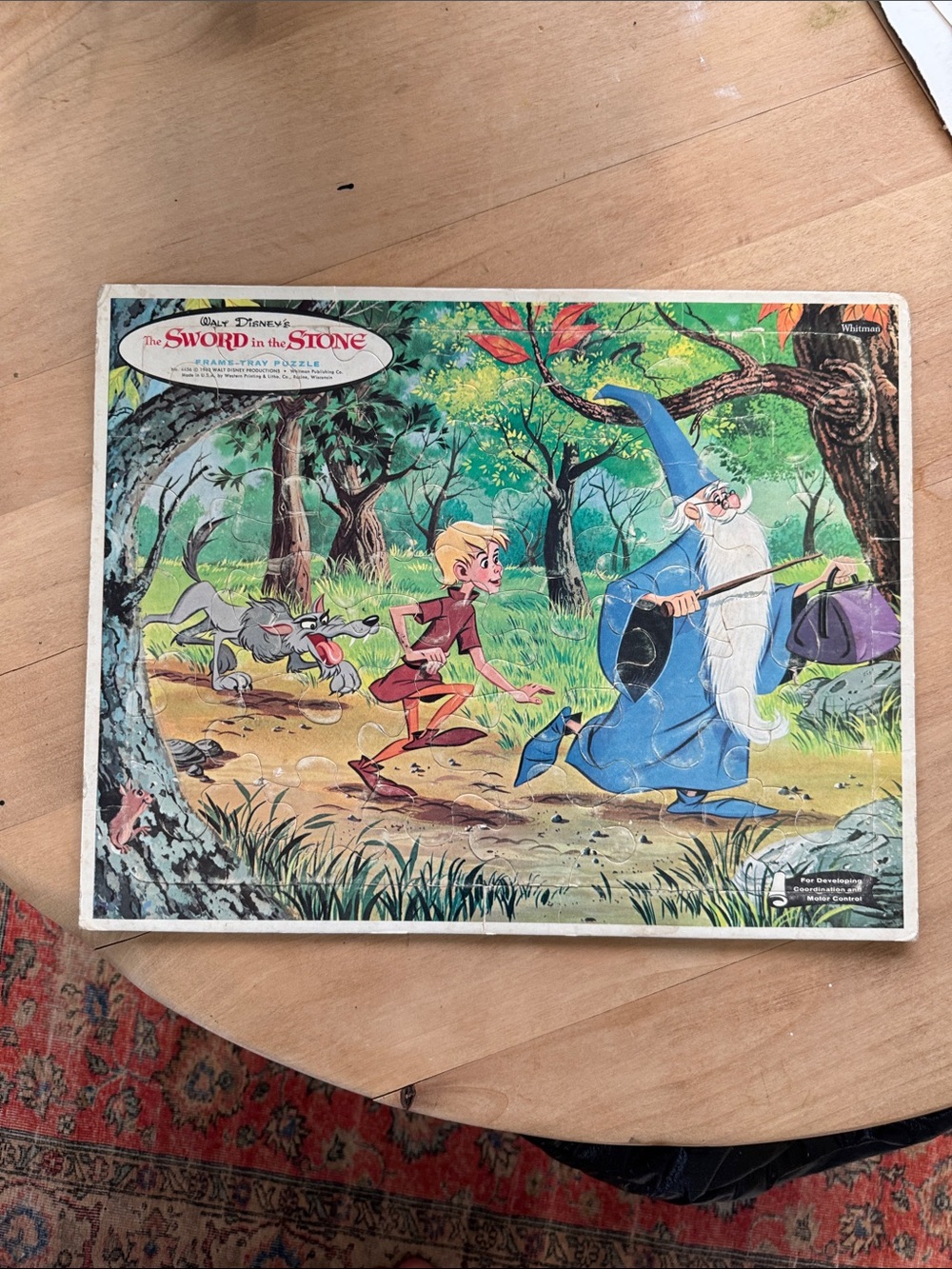 Walt Disney The Sword in the Stone Kids Puzzle - Blue, Green Artwork